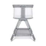 Zīdaiņu gultiņa Lionelo Luna Grey concrete skats no gala