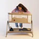 Zīdaiņu gultiņa Lionelo Luna Beige sand