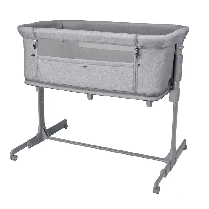 zīdaiņu gultiņa espiro cloud 07 gray center kopskats