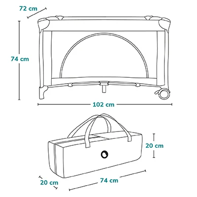 Ceļojuma gultiņa Lionelo Laura