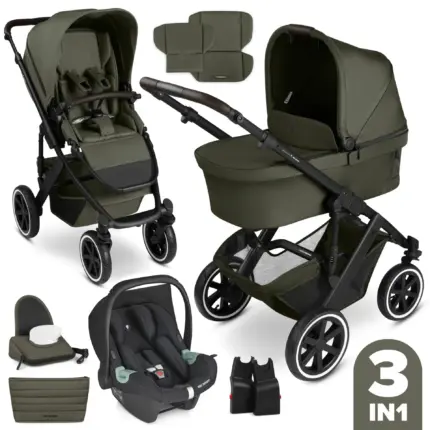 Bērnu rati 3in1 ABC Design Salsa 5 air, Avocado