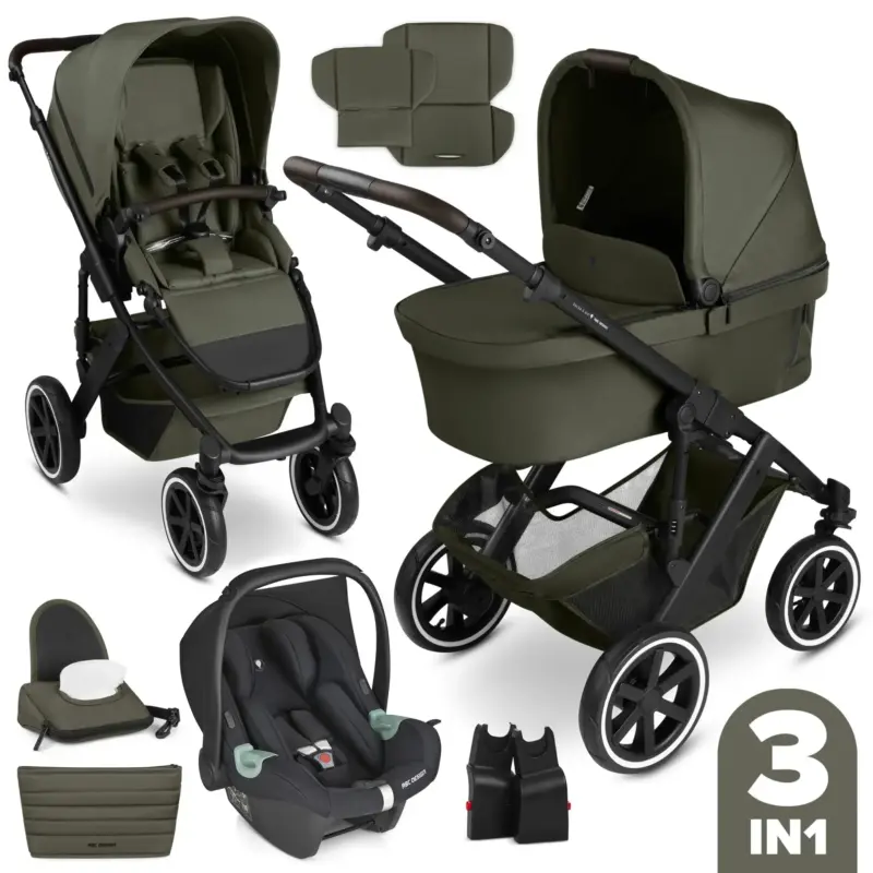 Bērnu rati 3in1 ABC Design Salsa 5 air, Avocado