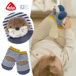 Zeķes ar grabulīšiem Fehn Otter Brown detalizēti