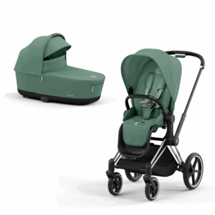 Cybex Priam V4 ratu komplekts 2in1 Leaf Green, Chrome Black rāmis