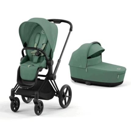 Cybex Priam V4 ratu komplekts 2in1 Leaf Green, Matt black rāmis