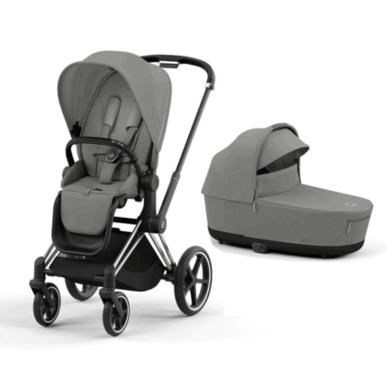 Cybex Priam V4 ratu komplekts 2in1 Mirage Grey, Chrome black rāmis