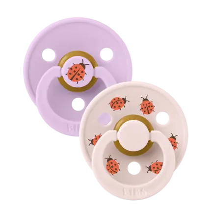 BIBS Studio apaļais knupītis Ladybug Violet sky Mix