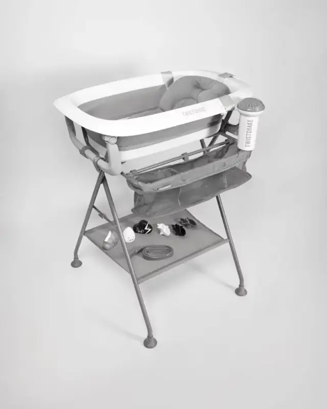 Twistshake saliekamās vanniņas komplekts Pastel grey kopskats