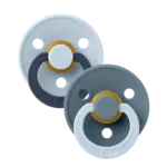 BIBS Studio Fusion apaļais knupītis Baby blue / Petrol