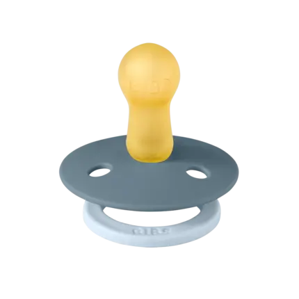 BIBS Studio Fusion apaļais knupītis Baby blue / Petrol