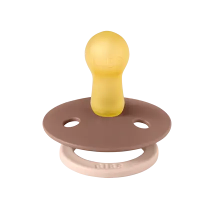 BIBS Studio Fusion apaļais knupītis Blush / Woodchuck