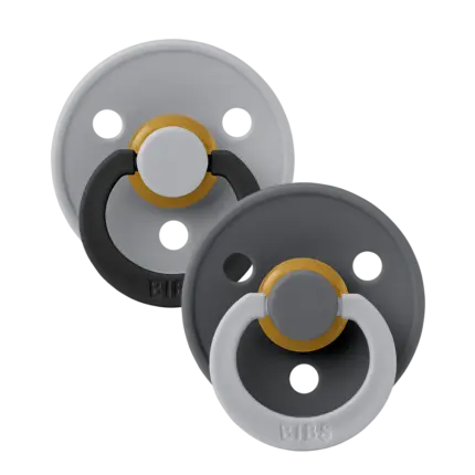 BIBS Studio Fusion apaļais knupītis Cloud/Iron