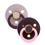 BIBS Studio Fusion apaļais knupītis Dusky Lilac / Plum