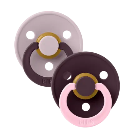 BIBS Studio Fusion apaļais knupītis Dusky Lilac / Plum