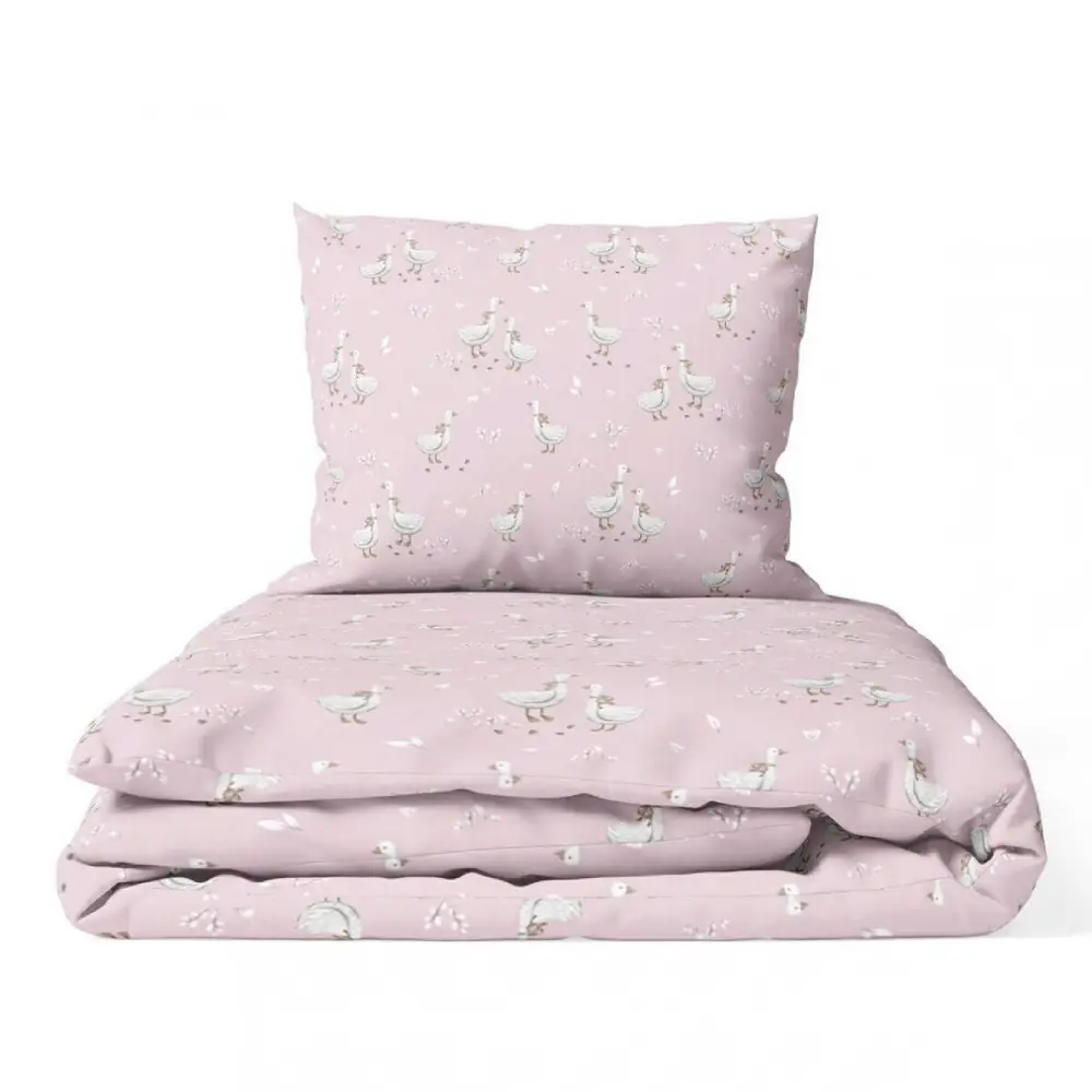 Gultas veļas komplekts 2 daļas, Ankras Pink Geese Gultas veļas komplekts 2 daļas, Ankras Pink Geese