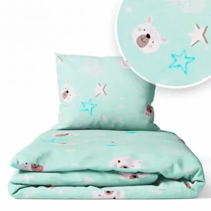 Gultas veļas komplekts 2 daļas, Ankras Bear Mint