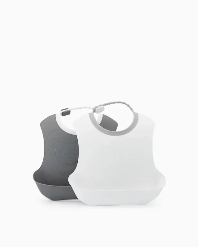 Twistshake bērnu priekšautiņu komplekts, grey white