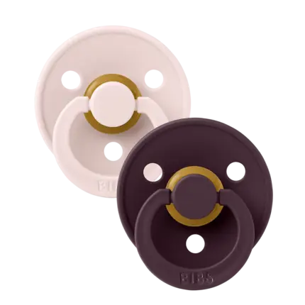BIBS Colour apaļais knupītis 6-18 m, 2 gab., Petal / Plum