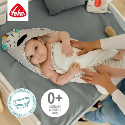 Dvielis ar kapuci Fehn Zebra ar mazuli