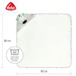 Dvielis ar kapuci Fehn Zebra izmērs