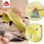 Sedziņa Fehn Dino yellow 100x75 cm ar mazuli