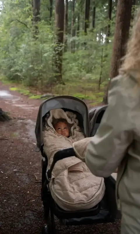 Guļammaiss bērnu ratiem Lodger Bunker Folklore Birch ar bērnu ratos mežā