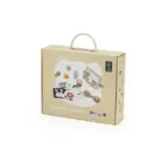 PolarB koka rotaļlietu komplekts Grow with Me 0–6 mēneši iepakojums