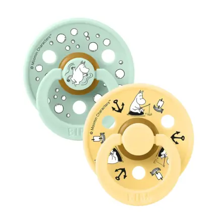 bibs colour round moomin sailing nordic mint mix māneklītis 0-6 mēneši kopskats