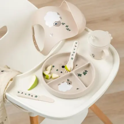 Done by Deer Stick&Stay šķīvis ar nodalījumiem sand lifestyle