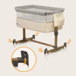 zīdaiņu gultiņa Lionelo Leonie Beige sand šūpuļa funkcija