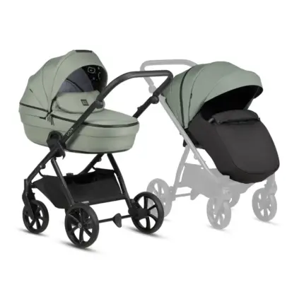 Bērnu rati 2 in 1 Tutis UNO 6 Plus Essential 130 Dark Ivy kopskats