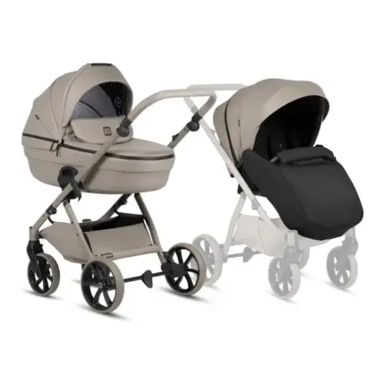 Bērnu rati 2 in 1 Tutis UNO 6 Plus Leather 185 Nocciola kopskats