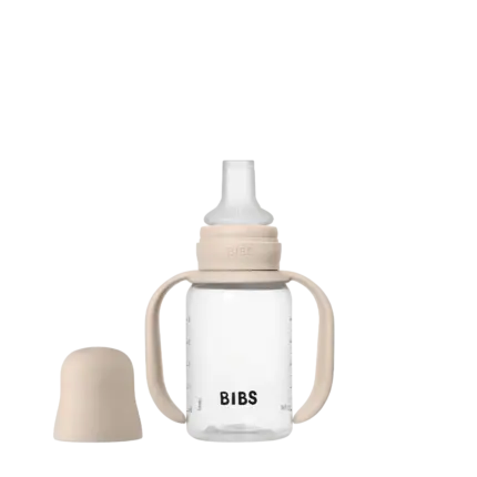 BIBS Sippy pudelīte ar silikona snīpi blush kopskats