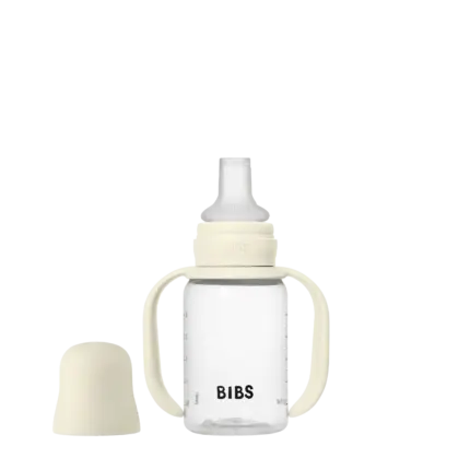 BIBS Sippy pudelīte ar silikona snīpi ivory kopskats