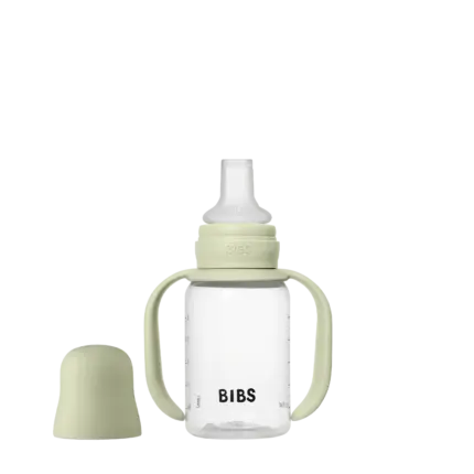 BIBS Sippy pudelīte ar silikona snīpi sage kopskats