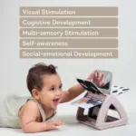 Taf toys grāmatiņa Black-White Spinning Book ar mazuli 1