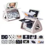 Taf toys grāmatiņa Black-White Spinning Book detalizēts skats 1