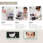 Taf toys grāmatiņa Black-White Spinning Book detalizēts skats