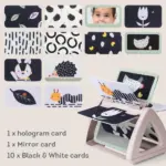 Taf toys grāmatiņa Black-White Spinning Book hologrammas kartiņas