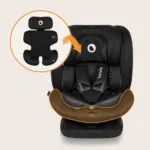 Autokrēsls Lionelo Bastiaan i-Size black carbon polsteris