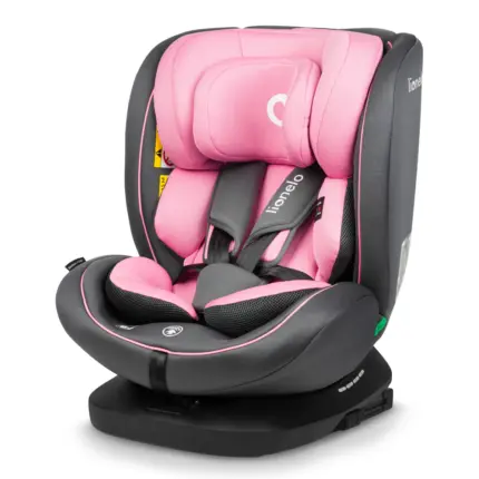 Autokrēsls Lionelo Bastiaan i-Size pink baby kopskats