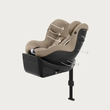 Autokrēsls Cybex Sirona Gi i-size Plus Almond Beige ventilācija