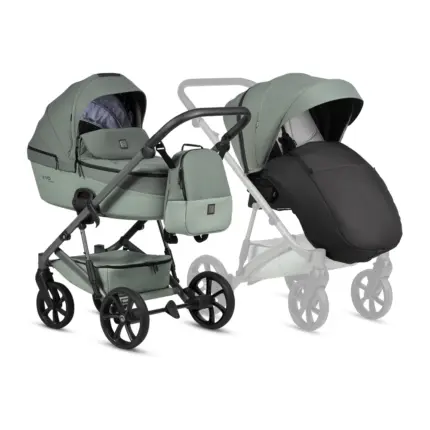 Bērnu rati 2 in 1 Tutis Viva 6 Plus Essential 039 sage kopskats