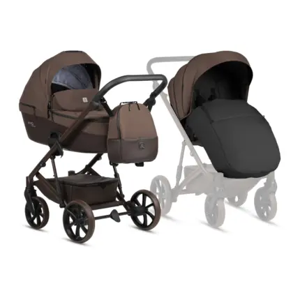 Bērnu rati 2 in 1 Tutis Viva 6 Plus Essential 067 espresso kopskats
