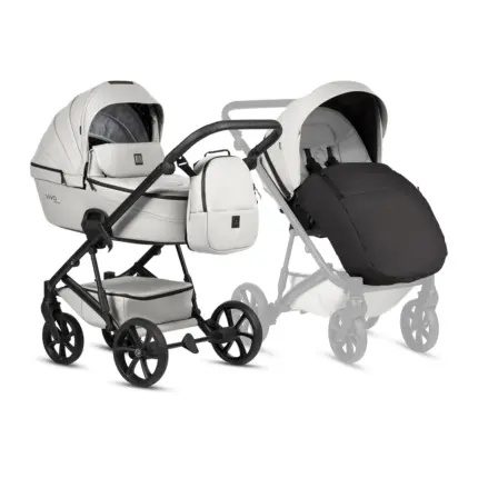 Bērnu rati 2 in 1 Tutis Viva 6 Plus Leather 085 cloud kopskats