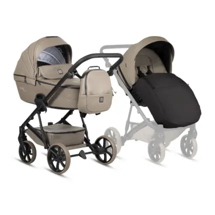 Bērnu rati 2 in 1 Tutis Viva 6 Plus Leather 149 cappuccino kopskats