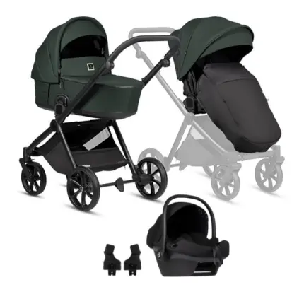 Bērnu rati 3 in 1 Tutis Mio 3 Plus Essential 240 pacific green kopskats