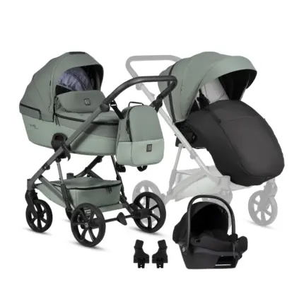 Bērnu rati 3 in 1 Tutis Viva 6 Plus Essential 039 sage kopskats
