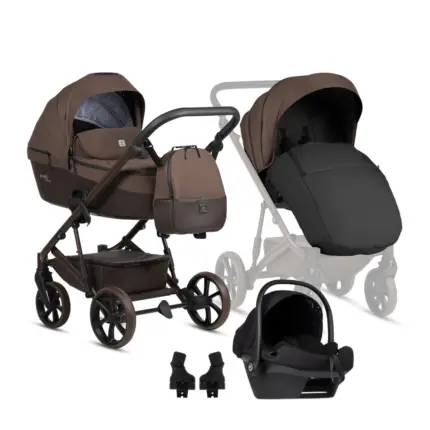 Bērnu rati 3 in 1 Tutis Viva 6 Plus Essential 067 espresso kopskats