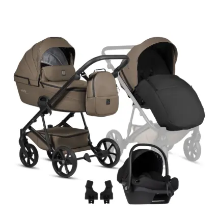 Bērnu rati 3 in 1 Tutis Viva 6 Plus Leather 083 cedar kopskats